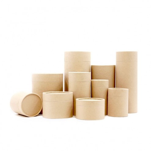 Paper Tube Container With Slip On Lid Eco Packaging