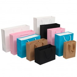 Kraft Paper Shopper Carrier Bags Shopping Totes 