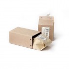 Bottom Stand Up Thick Kraft Paper Bag Boxes Lace Up With Hemp Rope